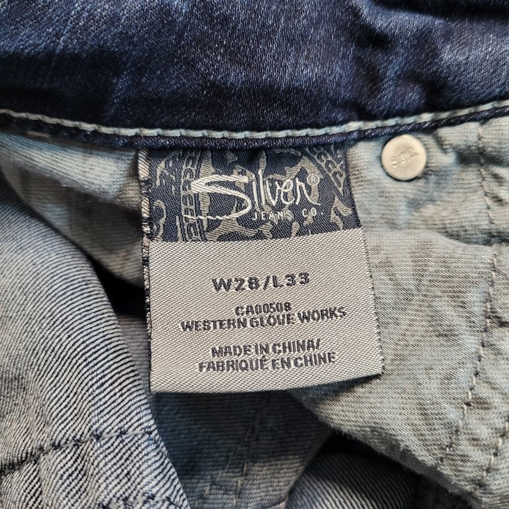 SILVER Jeans Company Tuesday Dark Blue Wash Women's Denim Jeans Pants - Picture 8 of 11